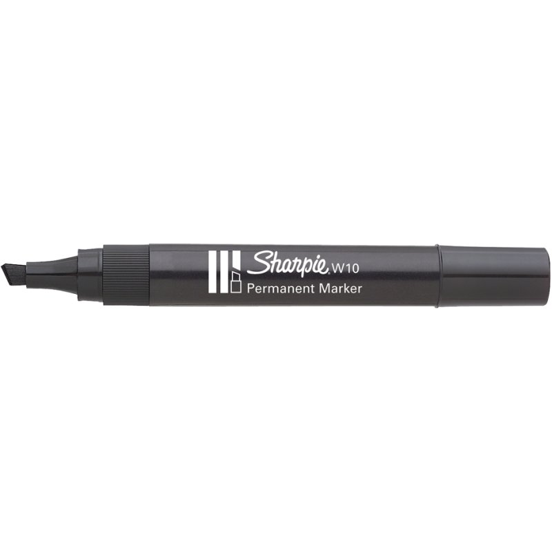 Sharpie permanente marker W10, wigvormige punt, zwart, 1,5-5,0 mm