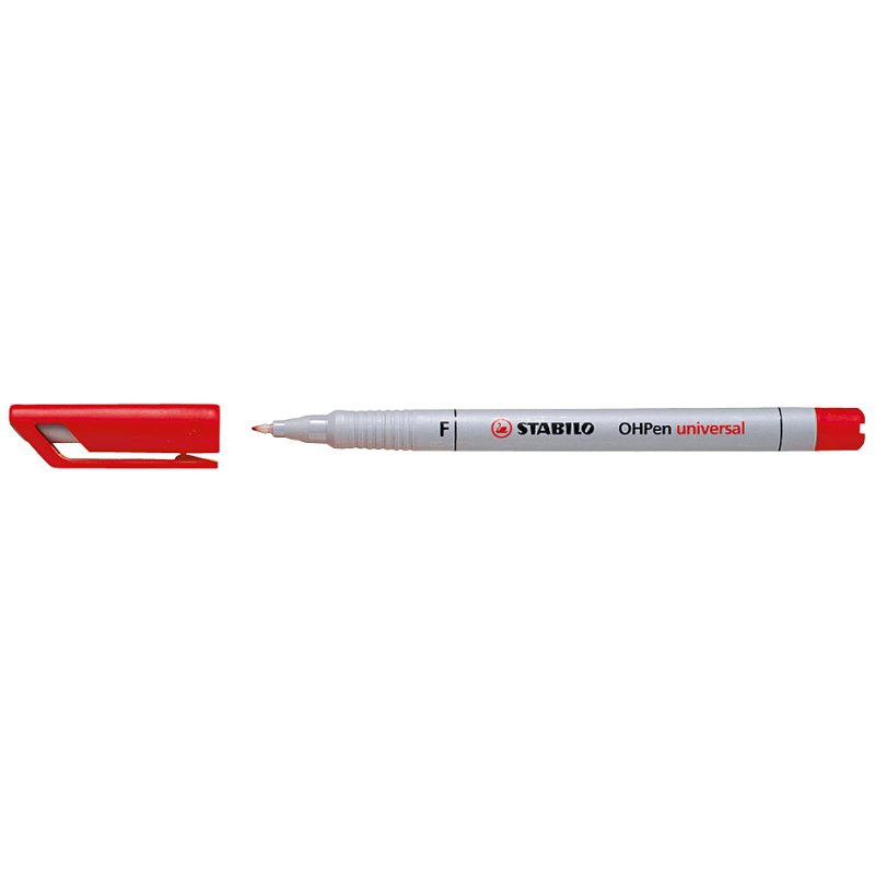 STABILO marqueur non-permanent OHP universal, rouge, 1,0 mm