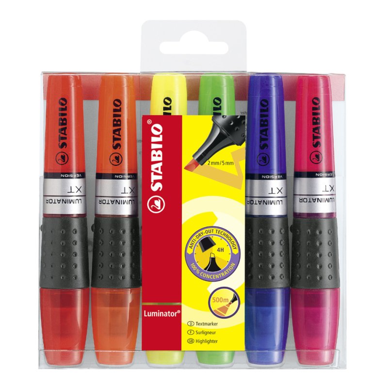 STABILO surligneurs LUMINATOR, 6 pièces, étui PET