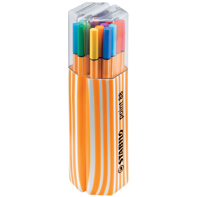STABILO fineliner point 88, 0.4 mm, 20 pieces mixed, duo pack