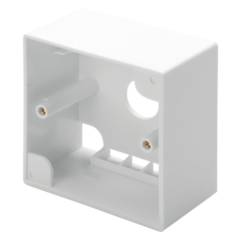 DIGITUS Cadre d'encastrement pour modules Keystone, blanc pur RAL9010, 80×80 mm