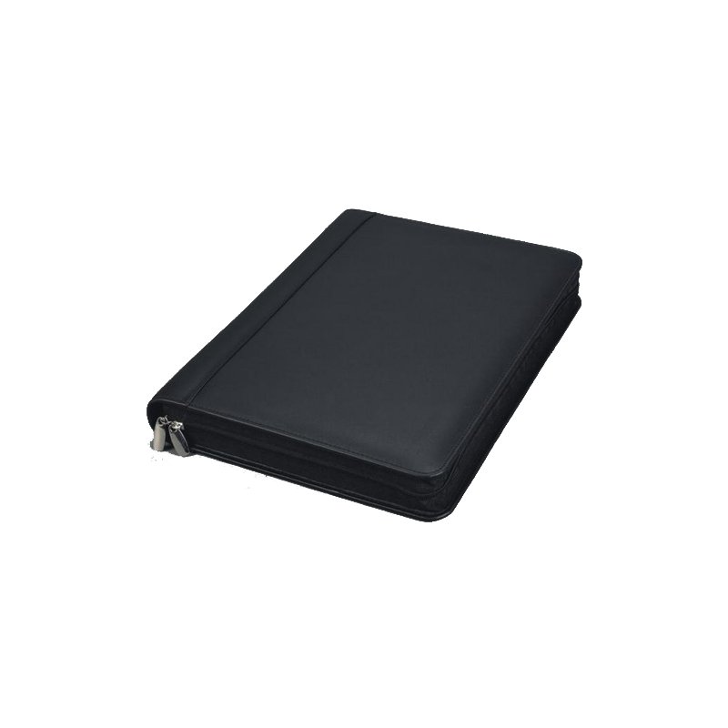Alassio BOSA A4 ring binder, black nappa leather