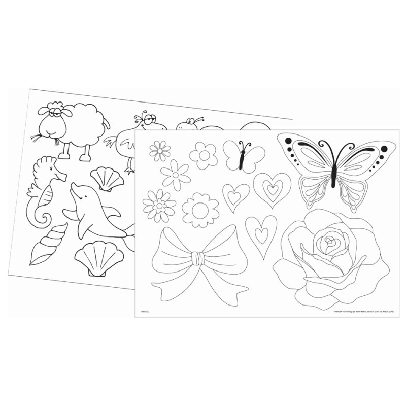 KREUL Window Color colour promotional set, removable transparent paint, 6 x 80 ml