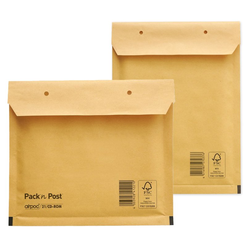 MAILmedia enveloppes à bulles type 13/C, marron, 170×225 mm, 100 pièces