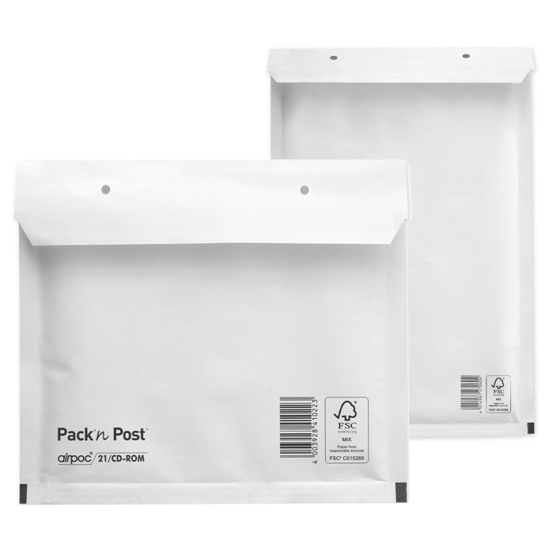 MAILmedia pochettes à bulles Typ 13/C, blanc, 170×225 mm, 100 pièces
