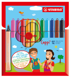 STABILO viltstift Cappi, uitwasbare inkt, 1,0 mm, 12 stuks