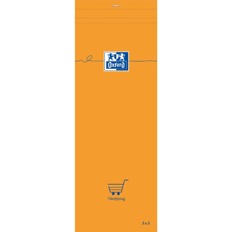 Oxford bloc-notes, orange, 74×210 mm, 80 feuilles