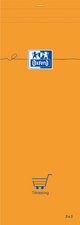 Oxford notitieblok, 74×210 mm, geruit, oranje, 80 vel
