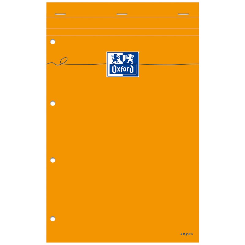 Oxford bloc-notes A4, orange, réglure française, 80 g/m²