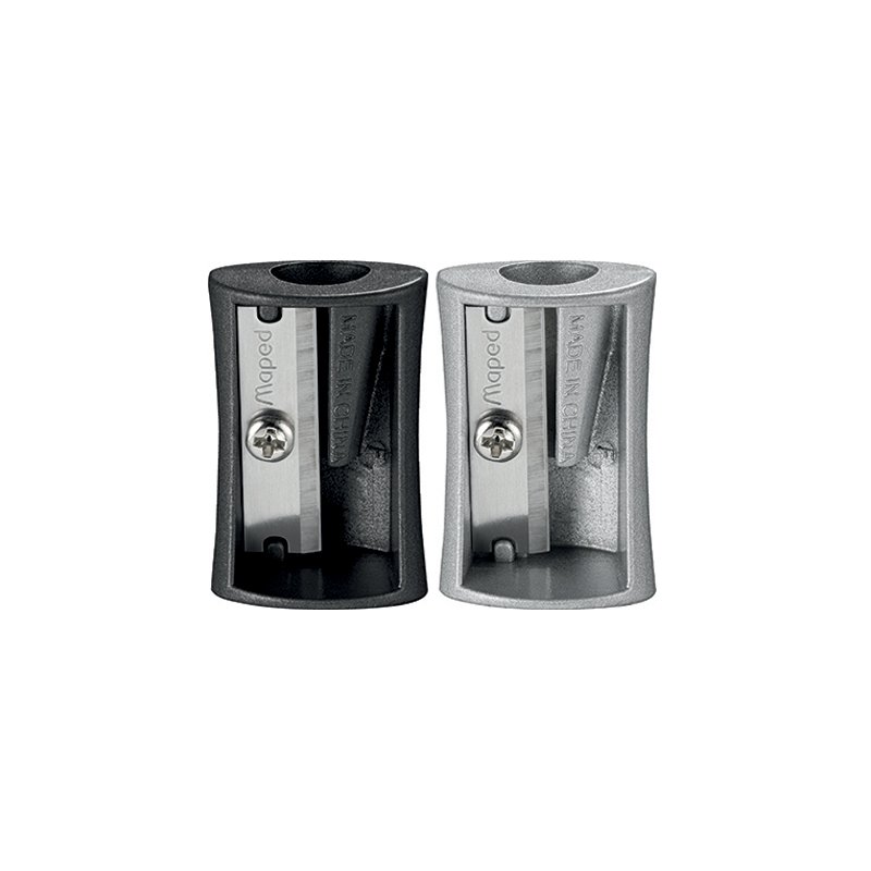 Maped Satellite pencil sharpener, metal, black/silver, 26.8×18×12.4 mm