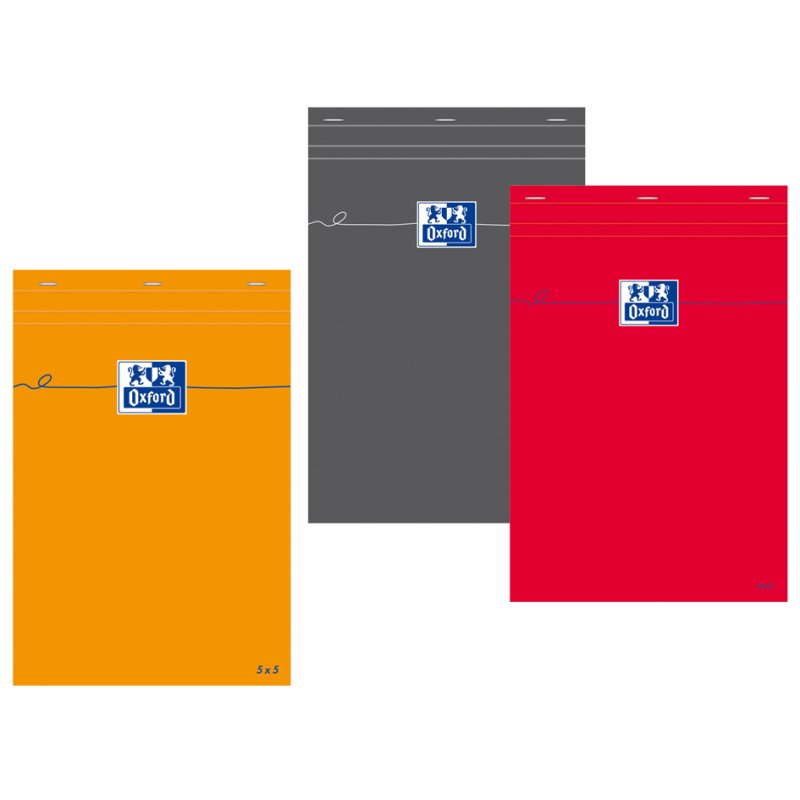 Oxford notitieblok A5, grijs, 80 g/m²