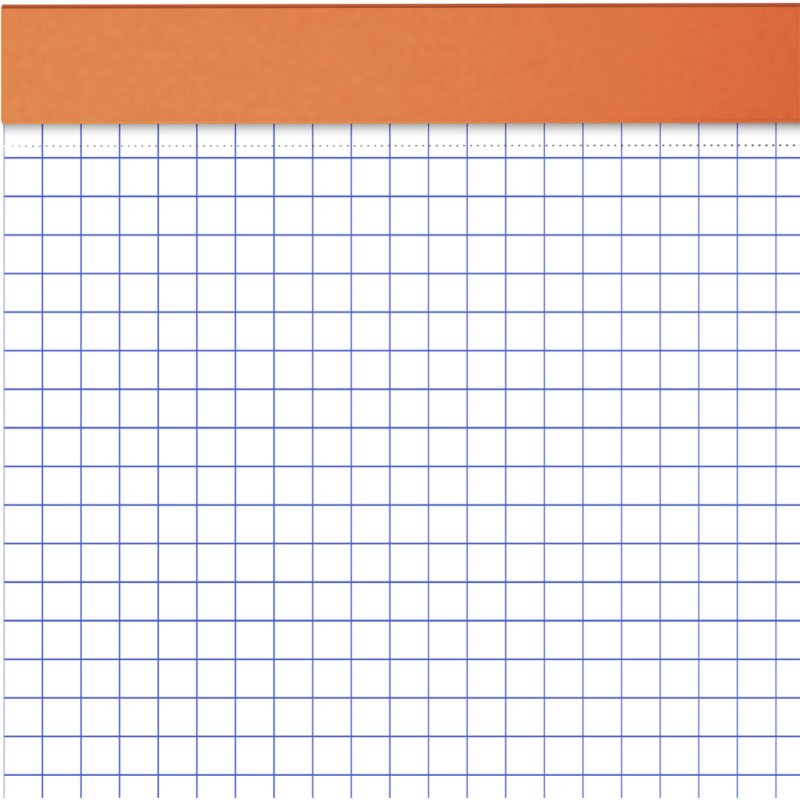 Oxford bloc-notes A4, quadrillé, orange, 80 feuilles