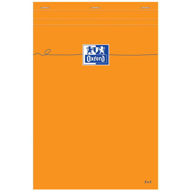 Oxford notitieblok A4, blanco, oranje, 80 vel