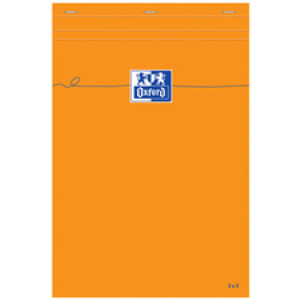 Oxford notitieblok A4, blanco, oranje, 80 vel