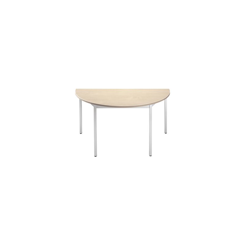 SODEMATUB table d'appoint 126TEA, forme trapézoïdale, érable/aluminium, 1200×600×740 mm
