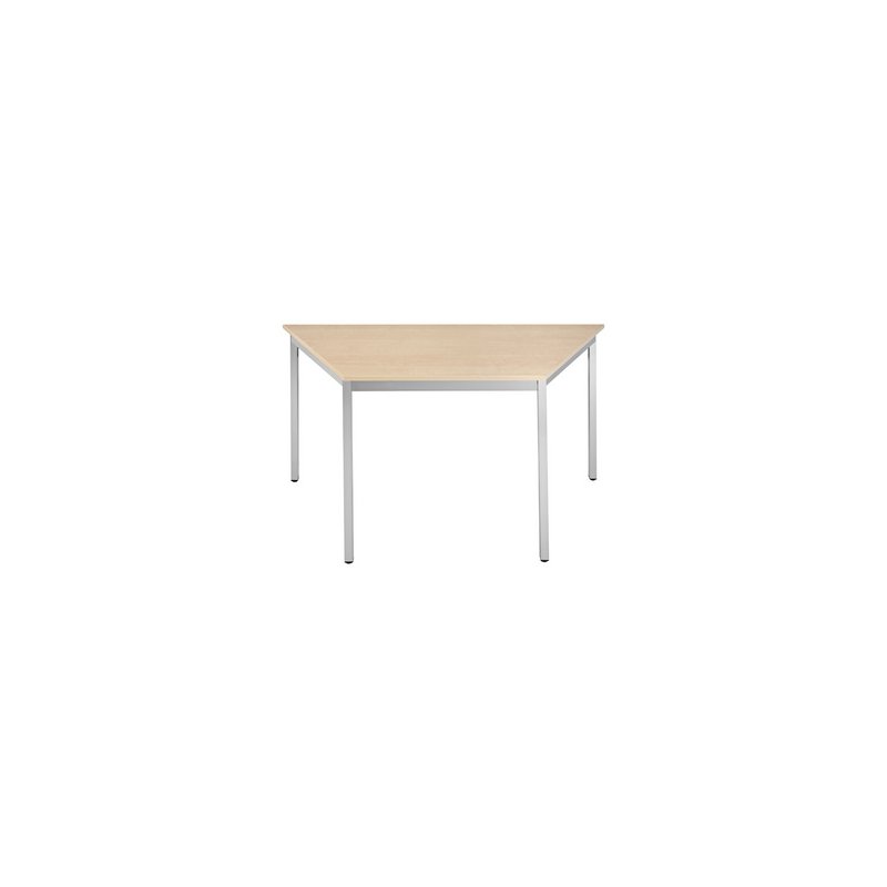 SODEMATUB table d'appoint 126TEA, forme trapézoïdale, érable/aluminium, 1200×600×740 mm