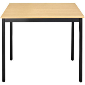 SODEMATUB bijzettafel 140DRHN, halfrond, beuken/zwart, 1400 mm