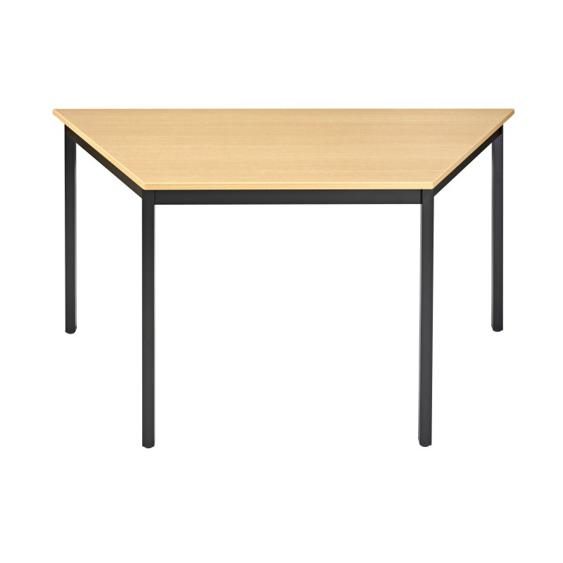 SODEMATUB bijzettafel 120DRHN, halfrond, beuken/zwart, diameter 120 cm