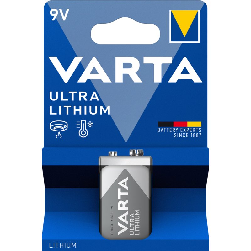 VARTA Ultra Lithium batterij E-Block, 9V, lithium