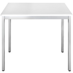 SODEMATUB bijzettafel 120DRGA, halfrond, lichtgrijs/alu, Ø 1200 mm