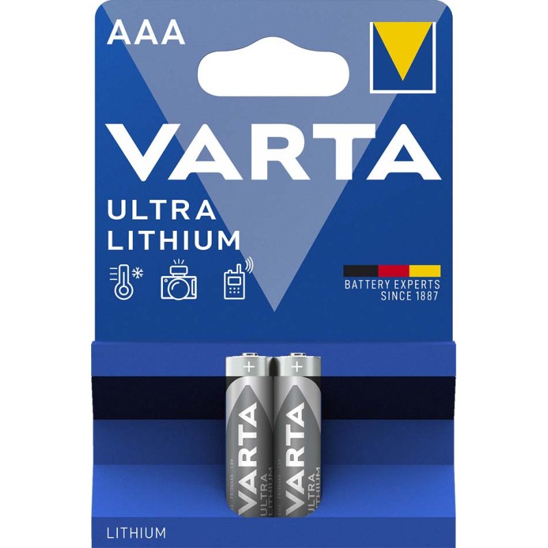 VARTA Ultra Lithium batterijen AAA, 1,5 volt, 1.100 mAh, 4 stuks