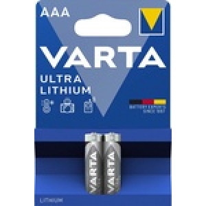 VARTA Ultra Lithium batterijen AAA, 1,5 volt, 1.100 mAh, 2 stuks