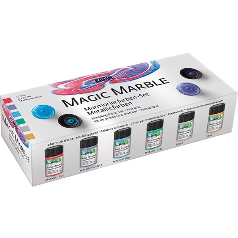 KREUL marmerverf Magic Marble, metallic kleuren, 6 stuks, 20 ml