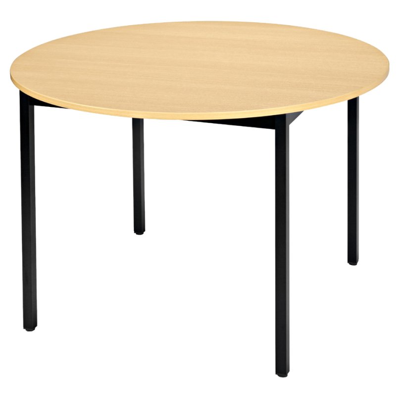 SODEMATUB table universelle ronde, diamètre 1100 mm, hêtre/noir