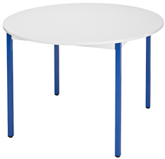 SODEMATUB universele tafel rond, diameter 1100 mm, lichtgrijs/blauw