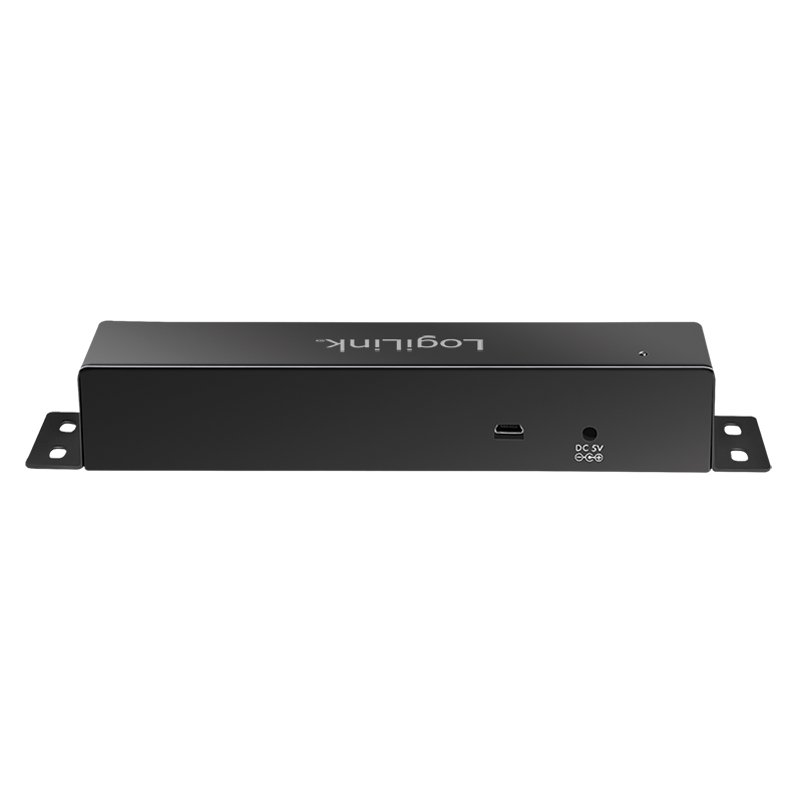 LogiLink Concentrateur USB 2.0 mural, 7 ports, boîtier métallique