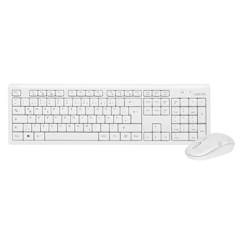 LogiLink Ensemble de bureau sans fil, 66 canaux, blanc