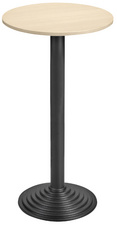 SODEMATUB statafel, 600 mm diameter, lichtgrijs/zwart, hoogte 1100 mm