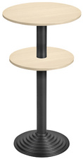 SODEMATUB statafel 2Pla, 600/500 mm, lichtgrijs/zwart, hoogte 1100 mm
