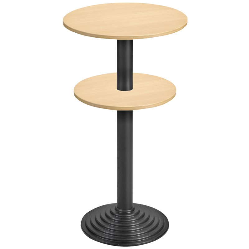 SODEMATUB table haute 2Pla, 2 plateaux de travail, érable/noir, hauteur 1100 mm