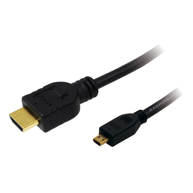 LogiLink Câble HDMI A vers Micro D, High Speed, noir, 1,0 m