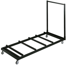 SODEMATUB transportwagen voor klaptafels, zwart, 10 tafels, 400 kg draagvermogen