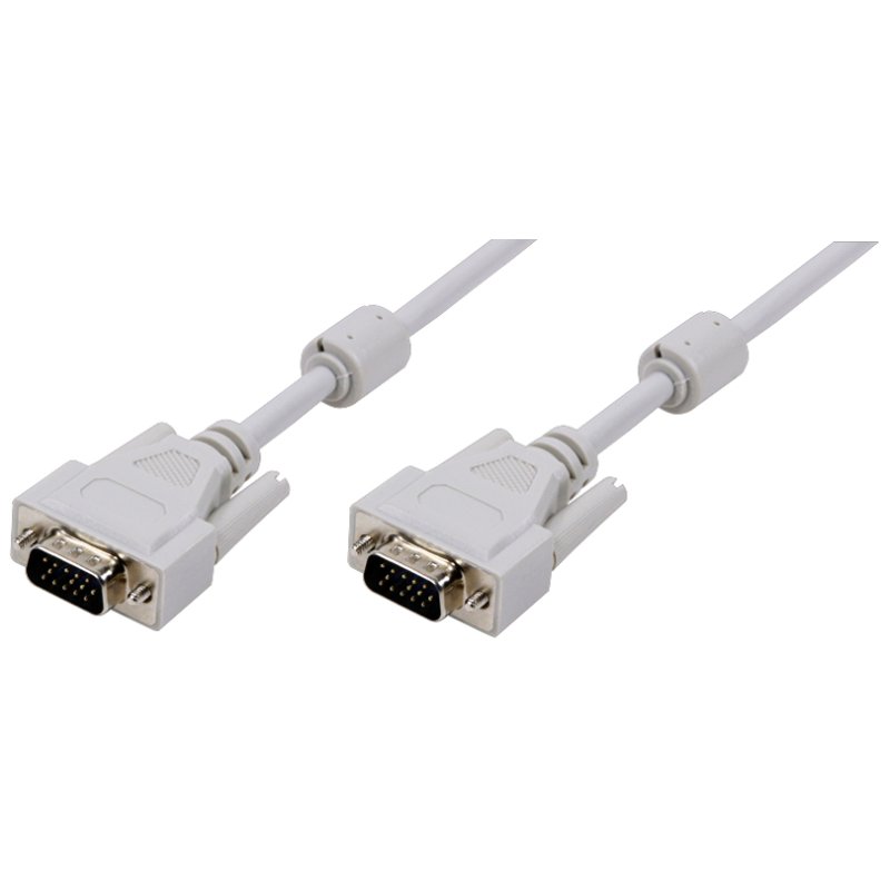 LogiLink VGA cable, male to male, grey