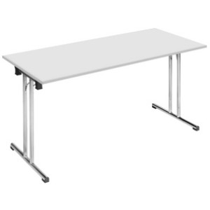 SODEMATUB klaptafel Chromeline1, lichtgrijs, 160×70×74 cm