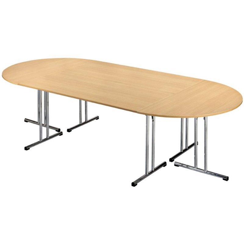 SODEMATUB table pliante Chromeline1, érable, rectangulaire, 140×70×74 cm