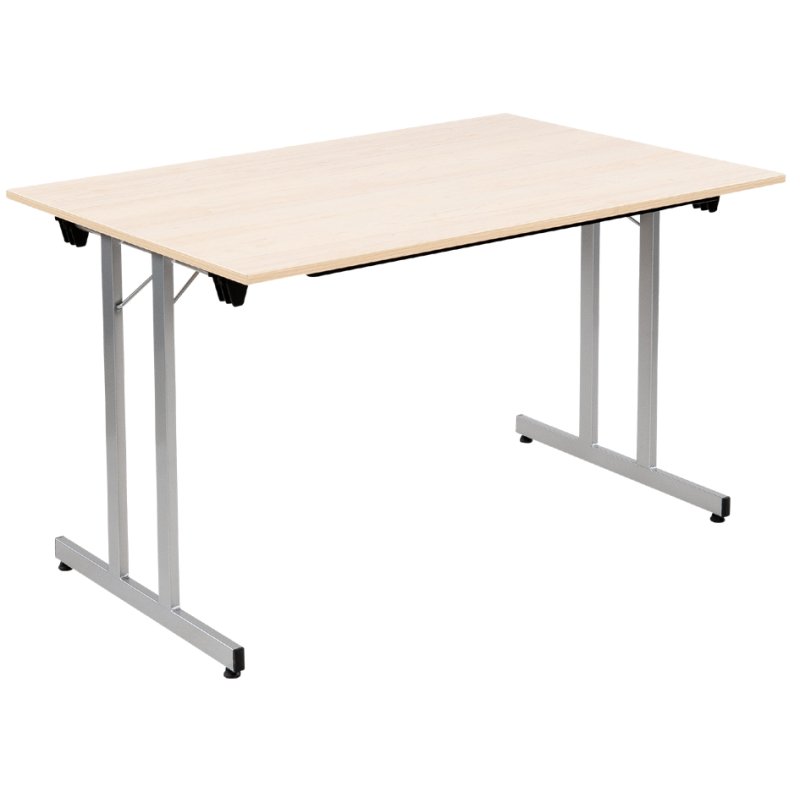 SODEMATUB klaptafel, lichtgrijs/aluminium, 1600×800×740 mm