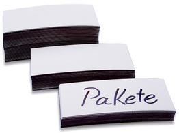 magnetoplan magneetlabels, wit, 30×100×0,6 mm, 100 stuks
