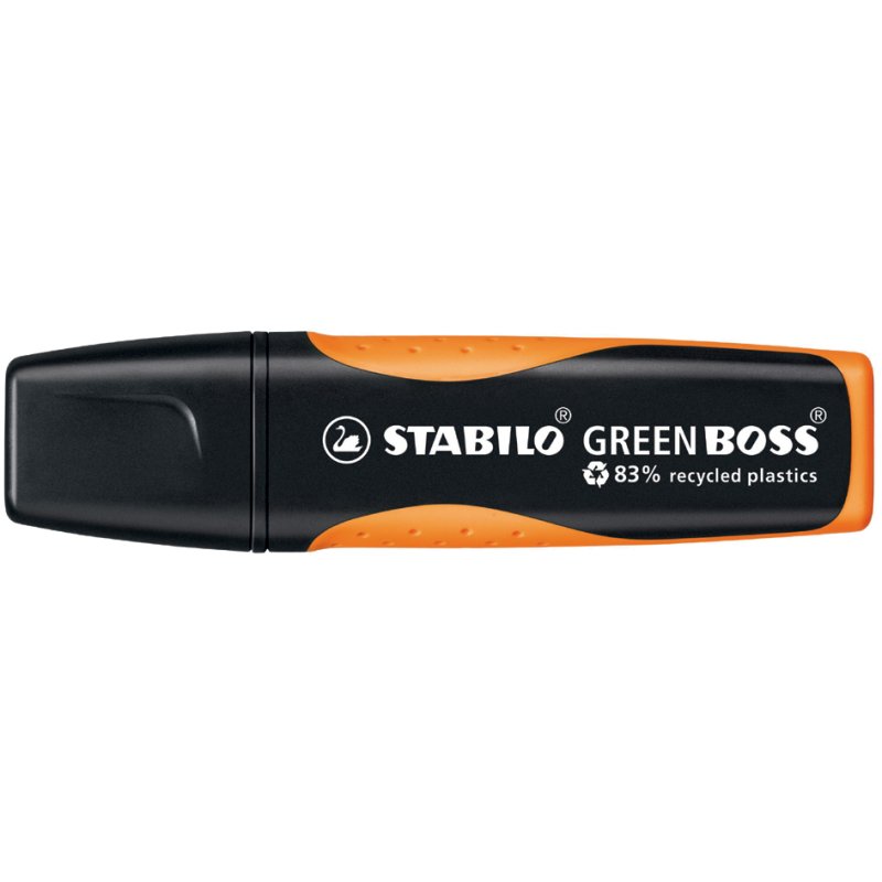 STABILO surligneur GREEN BOSS, jaune, rechargeable, 83% plastique recyclé