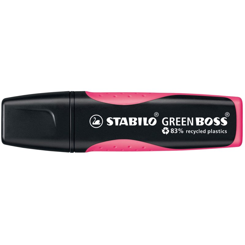 STABILO surligneur GREEN BOSS, jaune, rechargeable, 83% plastique recyclé