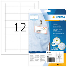 HERMA insteeknaamkaartjes SPECIAL, 75×40 mm, wit, 300 stuks