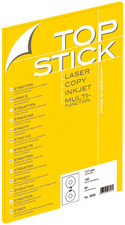 TOP STICK CD/DVD-etiketten, 117 mm diameter, wit, 160 stuks