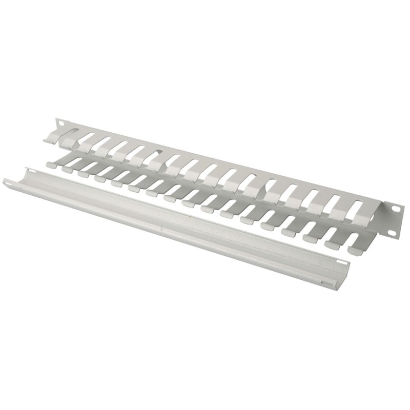 DIGITUS organisateur de câbles, 1U, gris clair RAL 7035