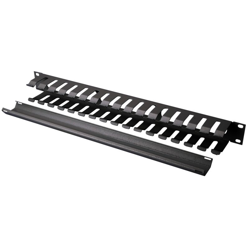 DIGITUS organisateur de câbles, 1U, gris clair RAL 7035