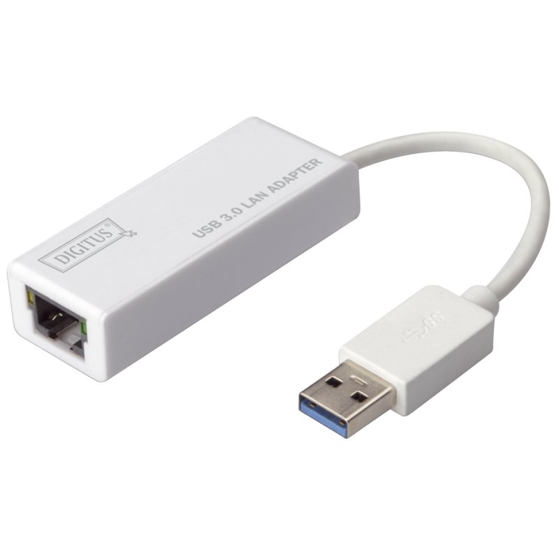 DIGITUS USB 3.0 to Gigabit Ethernet adapter, white