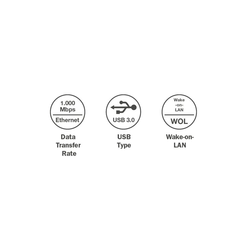 DIGITUS USB 3.0 to Gigabit Ethernet adapter, white