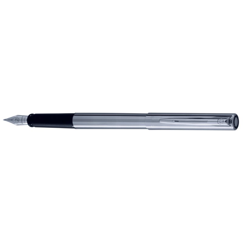 WATERMAN stylo Graduate Chrome, métal brossé, F